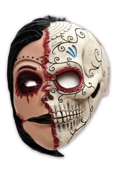 Maske Frau mit Skelettgesicht