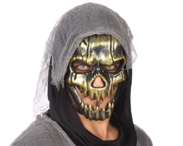 Skelett Maske, gold
