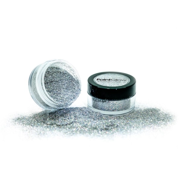 PaintGlow Holographic Glitter Dust Shaker, Dose zu 4 g, silber