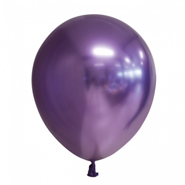 Latexballon mirror lila, ca. 30 cm, Packung zu 10 Stück, (unaufgeblasen)