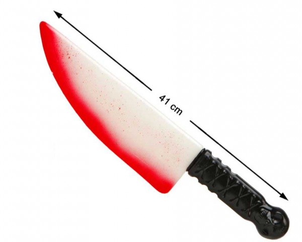 Blutiges Messer, nachtleuchtend, ca. 41 x 10 cm