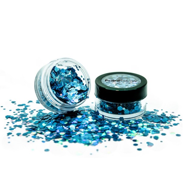 PaintGlow Holographic Chunky Glitter, Dose zu 4 g, Cosmic Blue