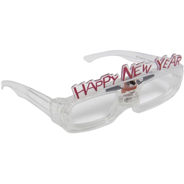 Brille Happy New Year mit LED Beleuchtung