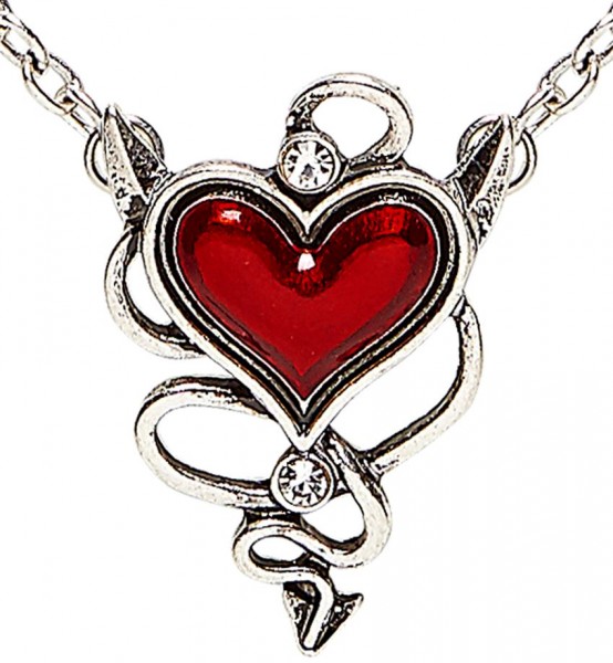 Halskette mit magisch rotem Herzjuwel