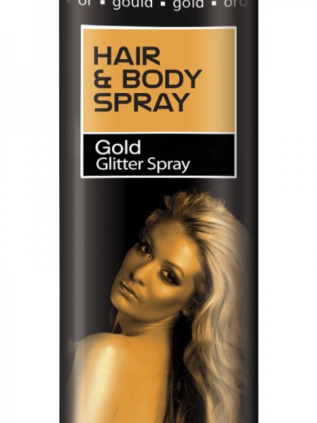 Hair and Body Spray, glitter gold, 75 ml