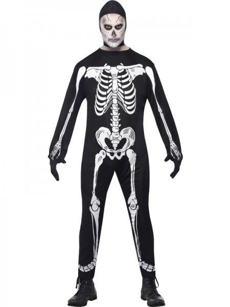 Skelett-Overall, schwarz