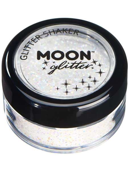 Moon Holographic Pastell Glitter, weiss