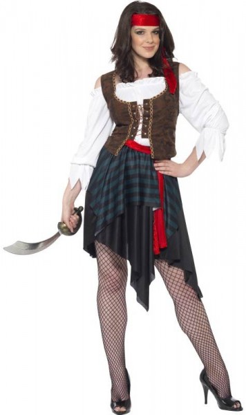 Piratin Lady Brown Kostüm