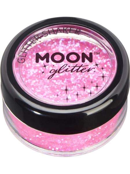 Moon Holographic Glitter Irisierend, pink