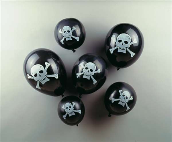Piratenballons schwarz