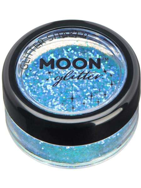 Moon Holographic Glitter Irisierend, blau