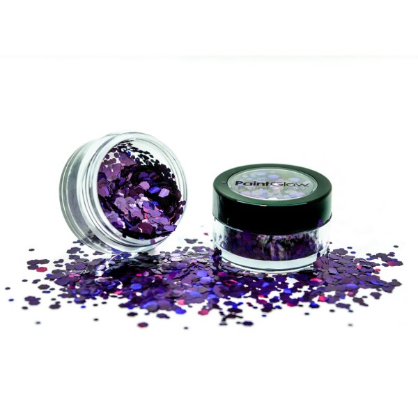 PaintGlow Holographic Chunky Glitter, Dose zu 4 g, Purple Fury
