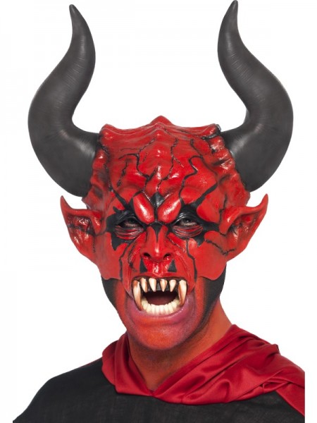 Teufelsmaske mit Hörner, rot