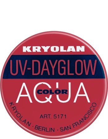 Kryolan Aquacolor Leuchtfarben kleine Dose UV-R30, rot