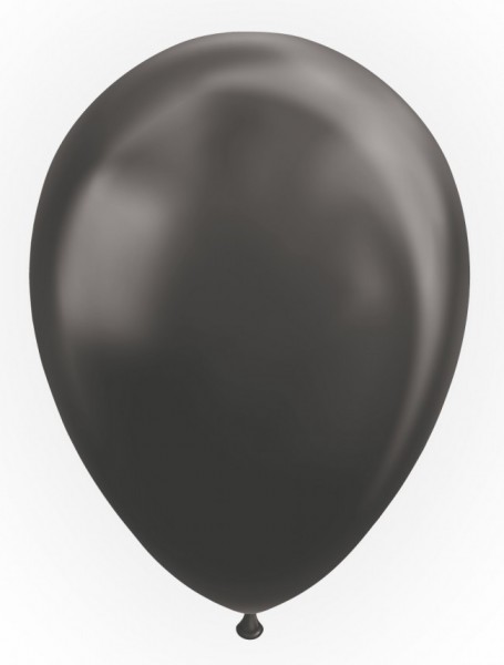 Latexballon schwarz metallic, ca. 30 cm, Packung zu 25 Stück, (unaufgeblasen)