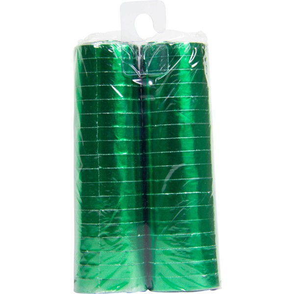 Luftschlangen metallic, 2er Pack, grün