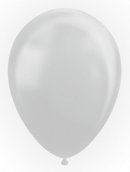 Latexballon silber metallic, ca. 30 cm, Packung zu 100 Stück, (unaufgeblasen)