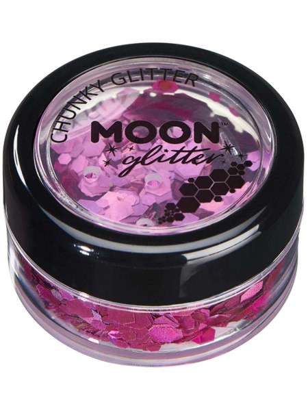 Moon Holographic Chunky Glitter, pink