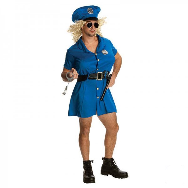 Polizistinnen Kostüm für Herren, Grösse STD (48/54)