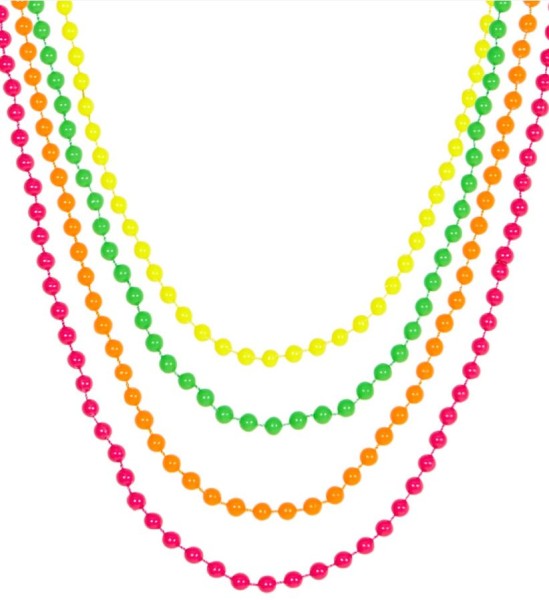 80er neonfarbenen Perlenkette, fluoreszierend