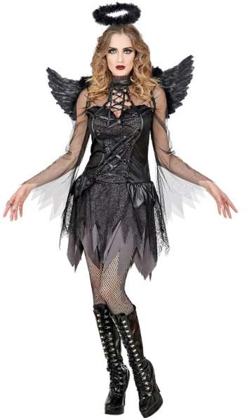 Kostüm dunkler Engel mit Flügel