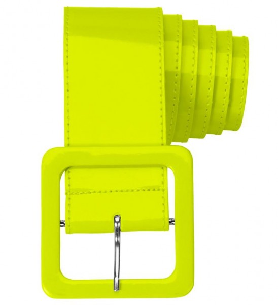 80er Jahre Neon Gürtel, gelb, ca. 115cm