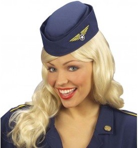 Damenmütze Stewardess, blau
