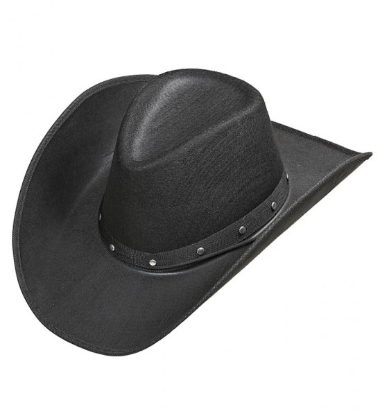Cowboyhut mit Nieten, schwarz