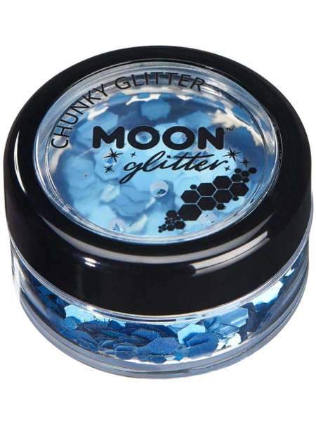 Moon Holographic Chunky Glitter, blau