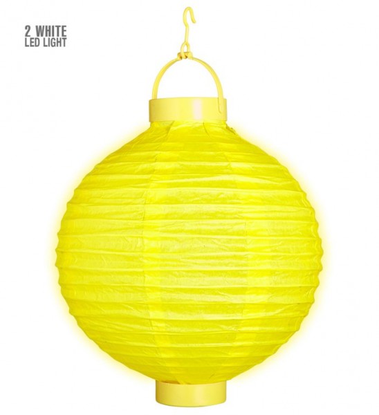 Lampion, gelb mit LED Licht
