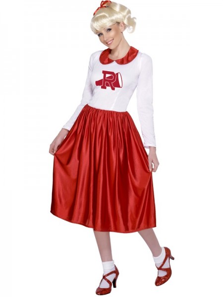 50er Jahre Kleid, rot-weiss, Grease, Grösse M