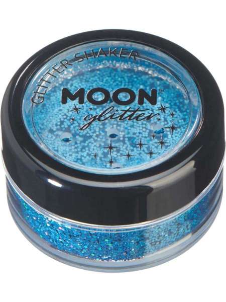 Moon Holographic Glitter Shaker, blau