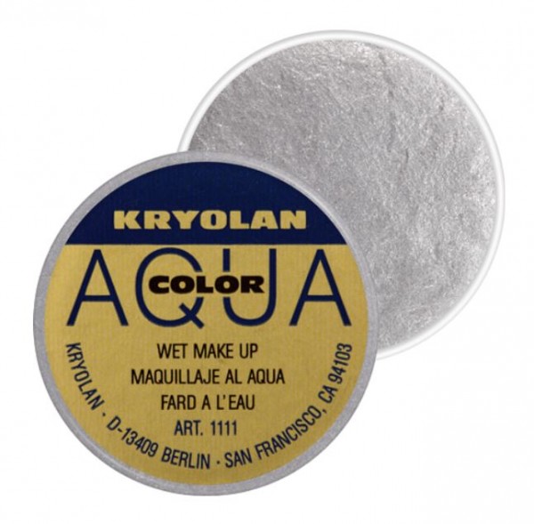 Kryolan Aquacolor metallic kleine Dose silber
