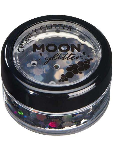 Moon Holographic Chunky Glitter, schwarz