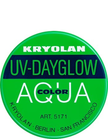 Kryolan Aquacolor Leuchtfarben kleine Dose UV-grün