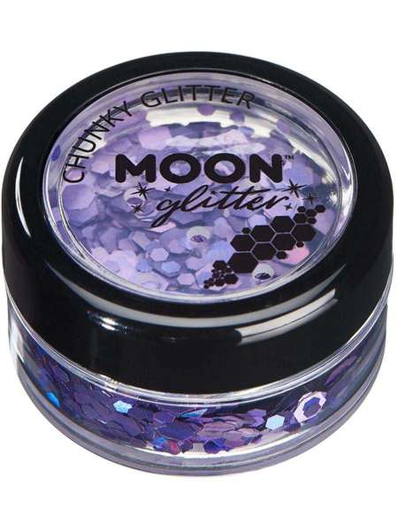 Moon Holographic Chunky Glitter, violett