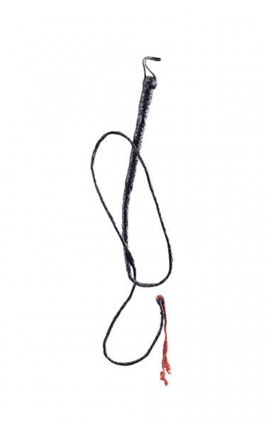 Peitsche, schwarz, ca. 50 cm