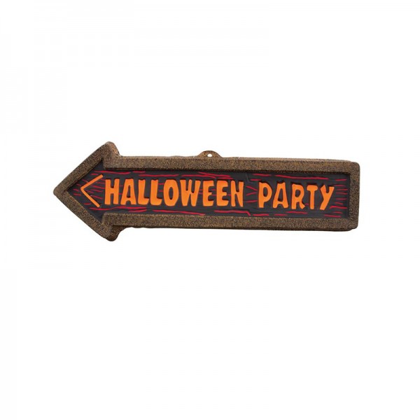`Halloween Party` Schild, ca. 57 x 14 cm