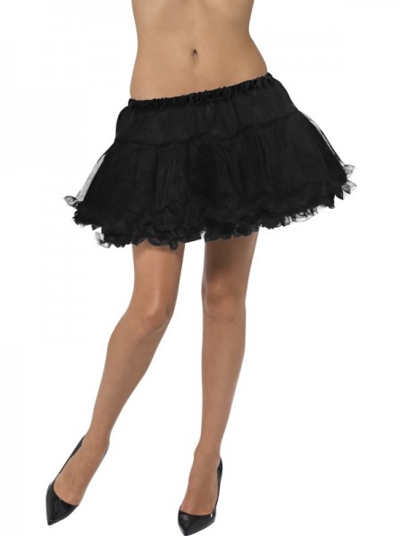 Petticoat mit Satinband, schwarz