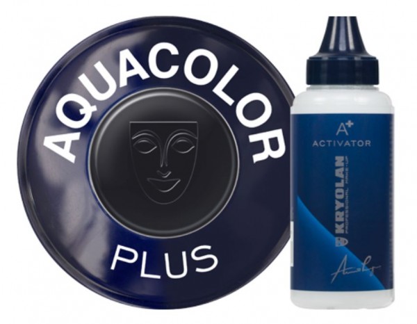 Kryolan Aquacolor Plus Druckdeckeldose schwarz