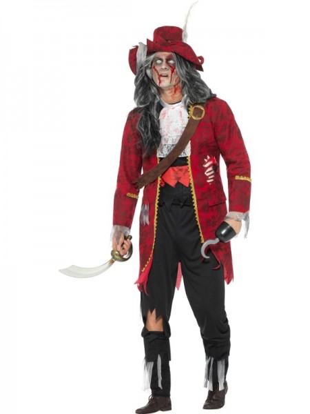 Zombie Piraten Kapitänskostüm