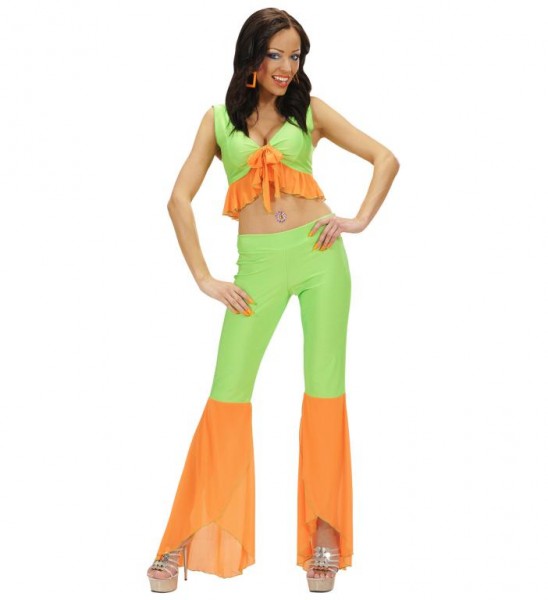 Samba Kostüm, grün/orange