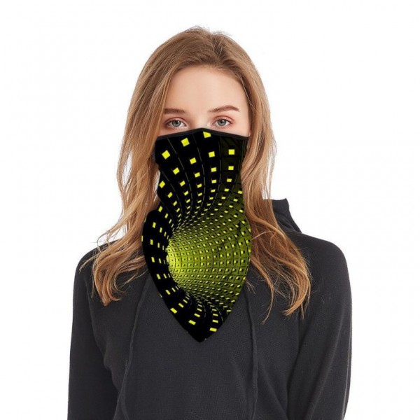 Schlauchmaske aus Stoff mit 3D Motiv, Farbe schwarz-gelb, ohne Filter