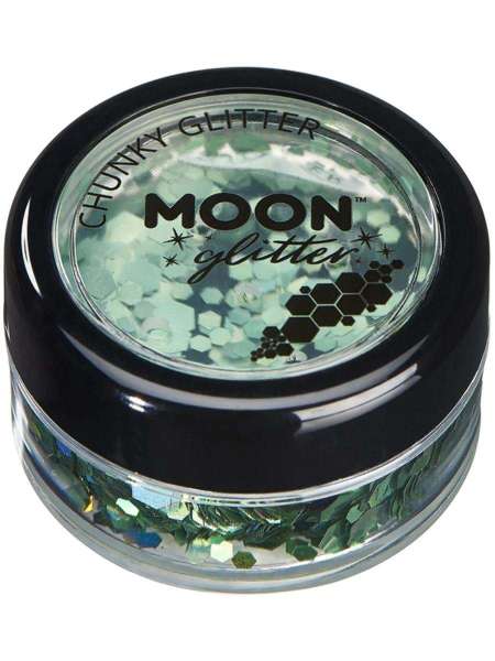Moon Holographic Chunky Glitter, grün