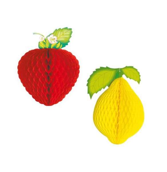 Wabenball Erdbeere und Zitrone, ca. 21cm