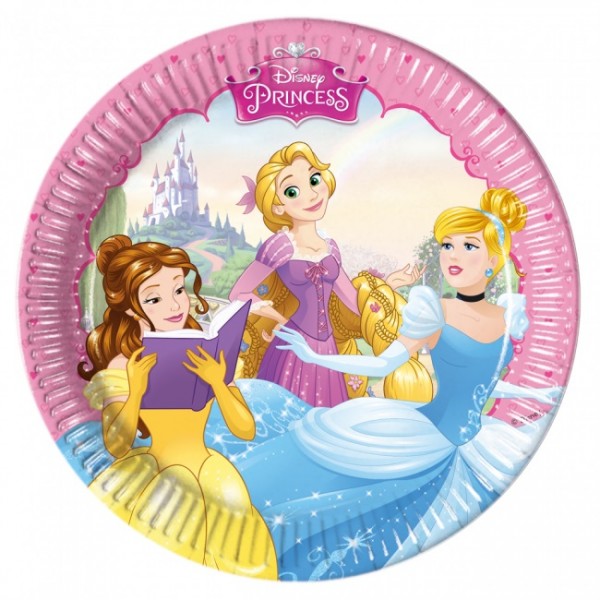 Disney Prinzessinnen Pappteller, 8 Stück