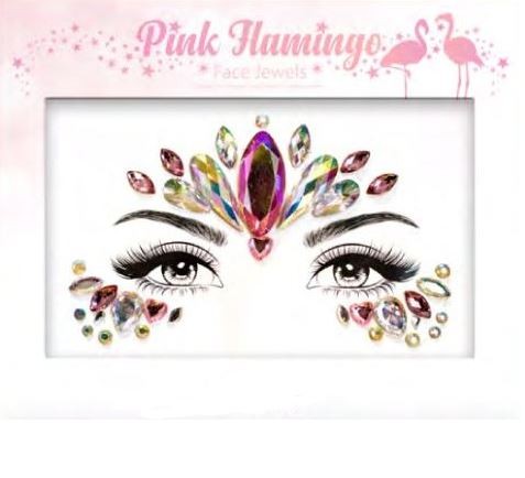 Face Jewels Pink Flaminco