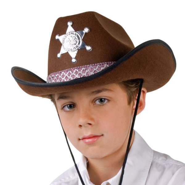 Cowboyhut für Kinder, Farbe braun