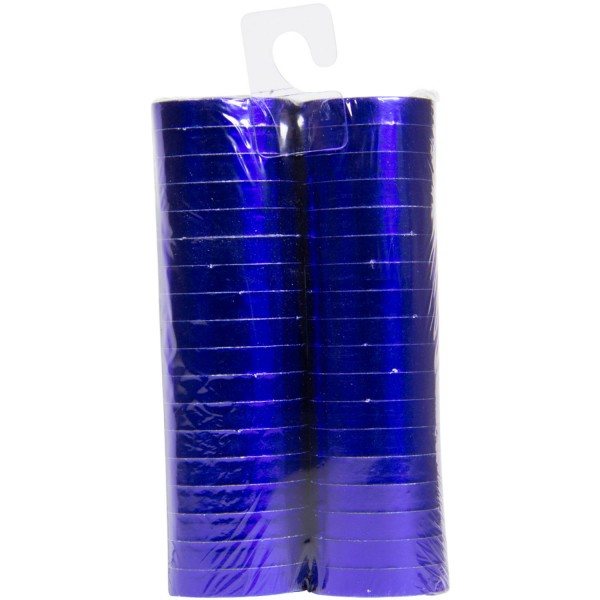Luftschlangen metallic, 2er Pack, blau