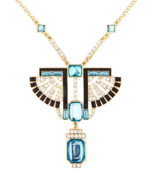 Halskette Pharaoh, gold mit blauen Edelsteinen